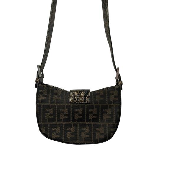 Y2K Mini Brown Floral Shoulder Bag - Picture 2 of 9